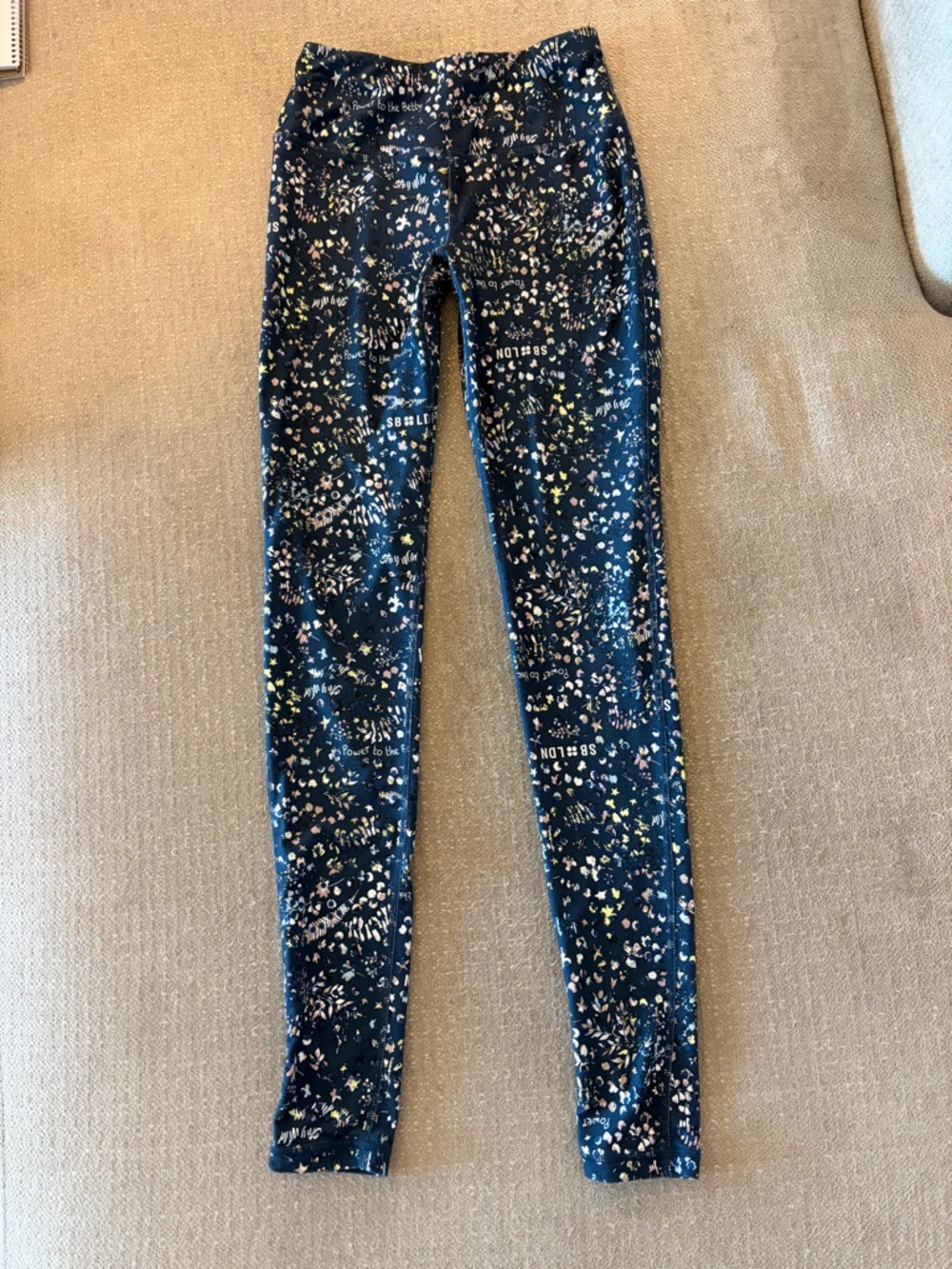 Sweaty Betty Navy Floral Active Leggings